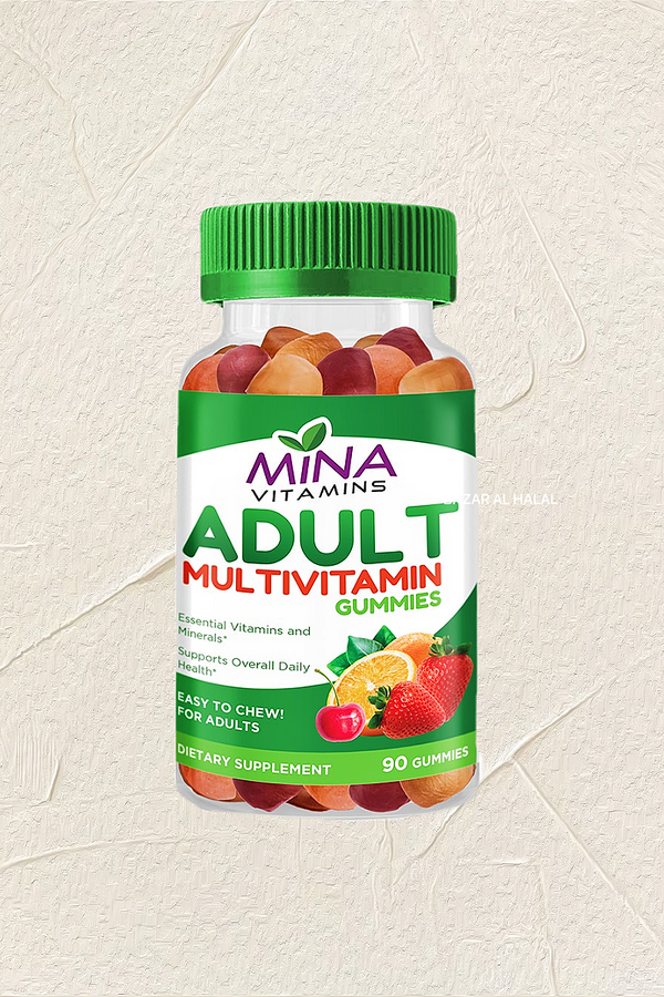 Halal Mina Adult Multivitamin - Vegetarian, Non-GMO, Gluten Free 90ct