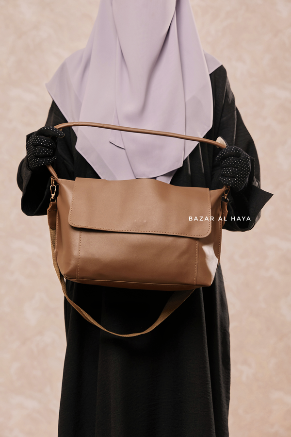 Crossbody & Shoulder Minimal Bag In Cinnamon