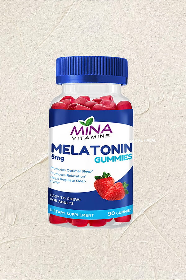 Halal Mina Melatonin Gummy - Vegetarian, Non-GMO, Gluten Free 90ct