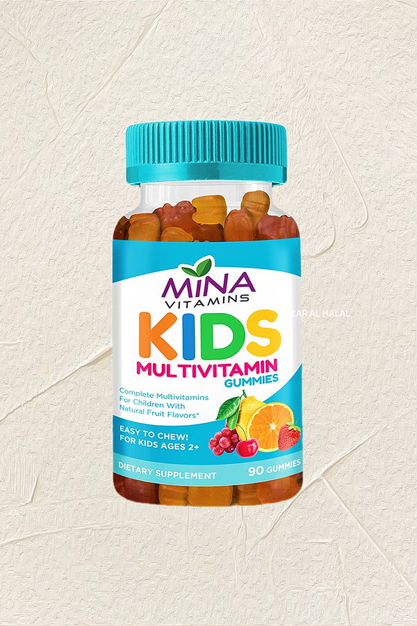 Halal Mina Kids Gummy Multivitamin - Vegetarian, Non-GMO, Gluten Free 90ct