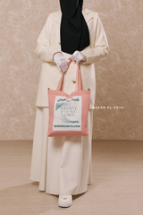 “Modesty Has No Nation” Pink Cotton Tote Bag