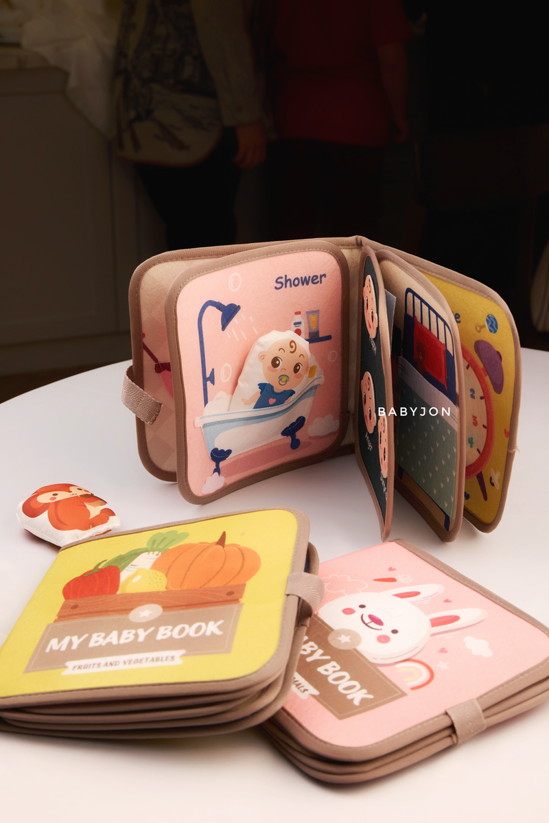 Montessori Educational Orange Activity Busy Fabric Book