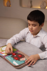 Montessori Educational Orange Activity Busy Fabric Book