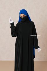 Black Salam Abaya - Comfy & Flowy - Silk Crepe