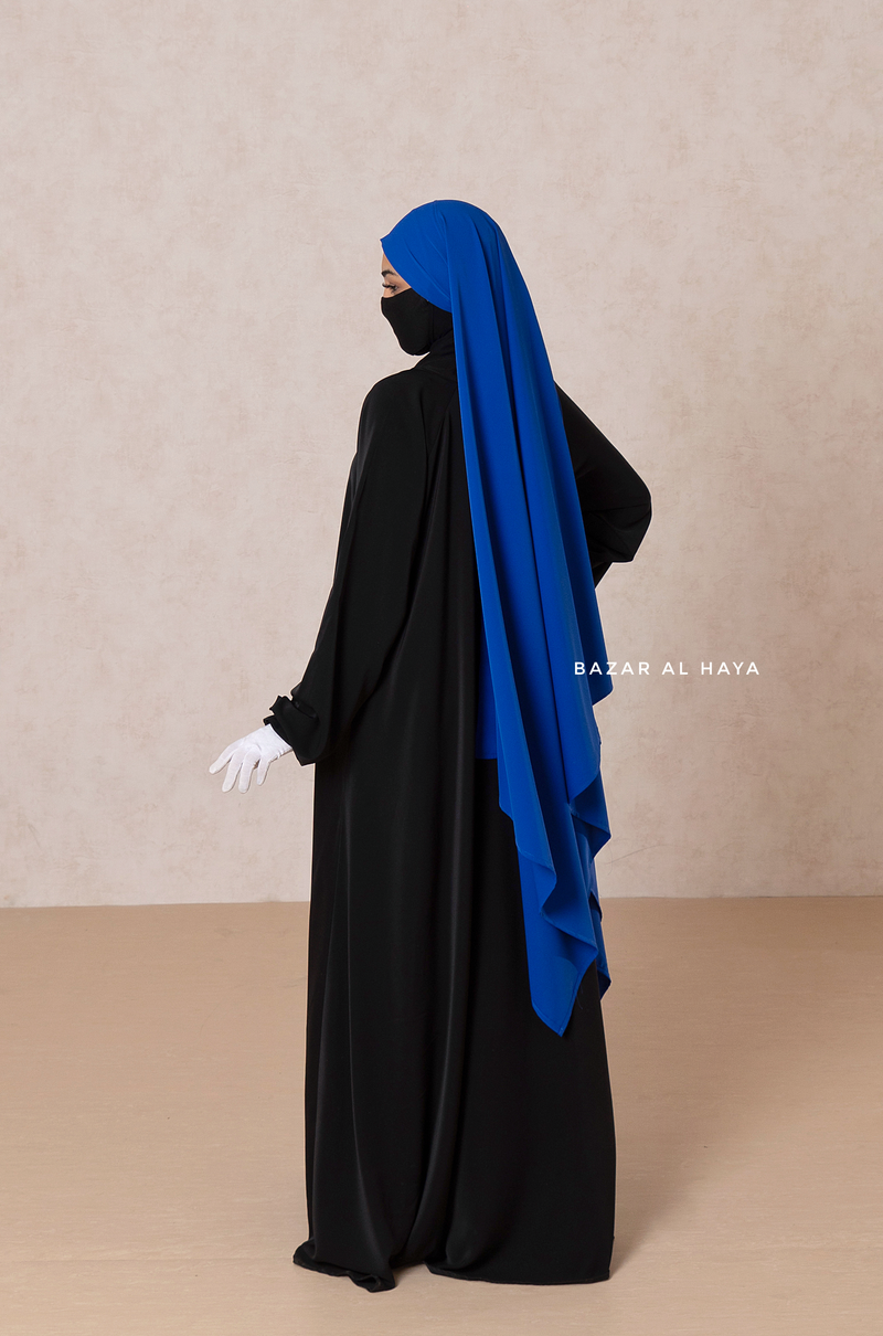 Black Salam Abaya - Comfy & Flowy - Silk Crepe