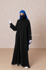 Black Salam Abaya - Comfy & Flowy - Silk Crepe