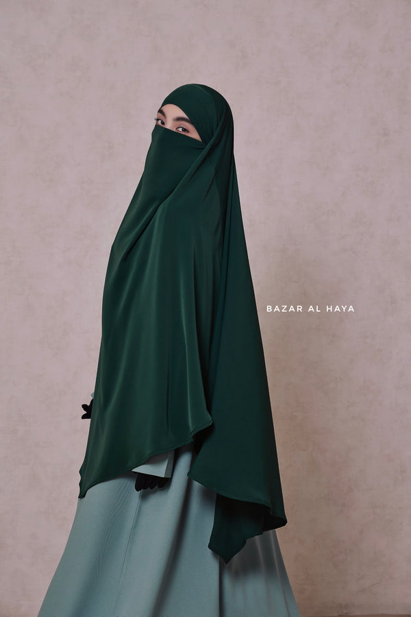 Emerald Mubarak Long Triangle Diamond Khimar - Nidha Extra Long